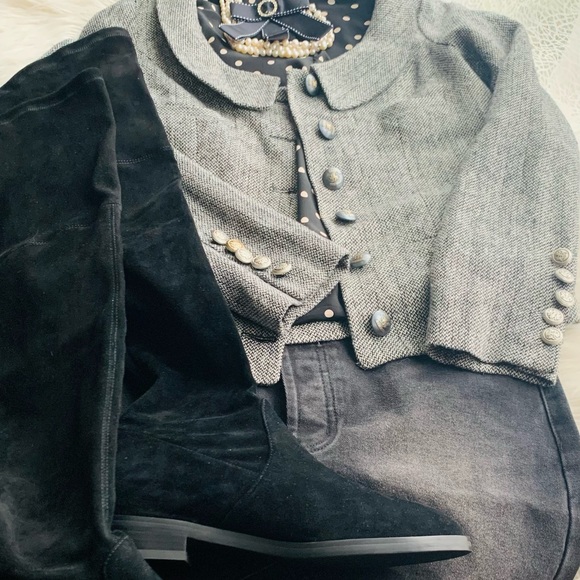 Grey tweed jacket - Picture 2 of 5